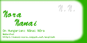 nora nanai business card