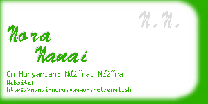 nora nanai business card